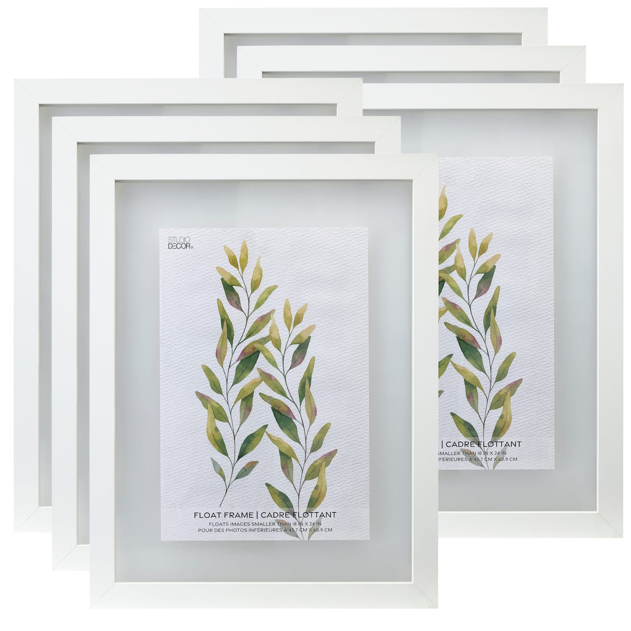 6 Pack: White, 18" x 24", Float Frame by Studio Décor®